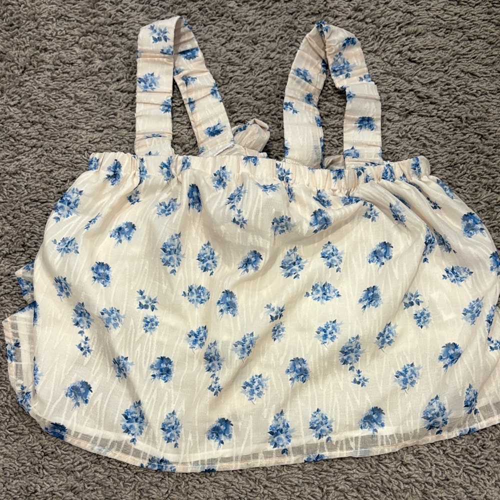 Floral Tie Back Top